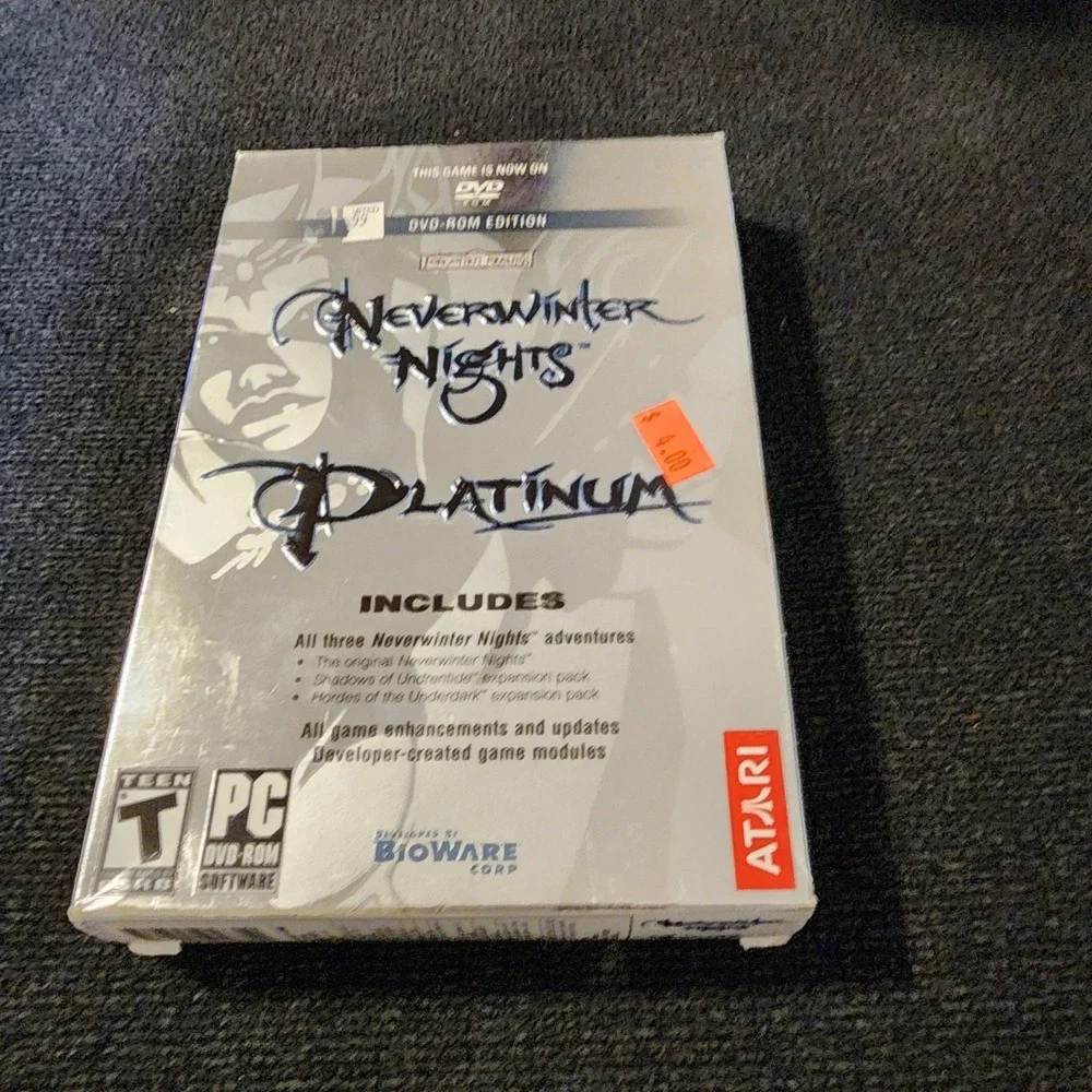 Neverwinter Nights: Platinum -- DVD‎ Edition (PC, 2004) Case And Booklet ONLY